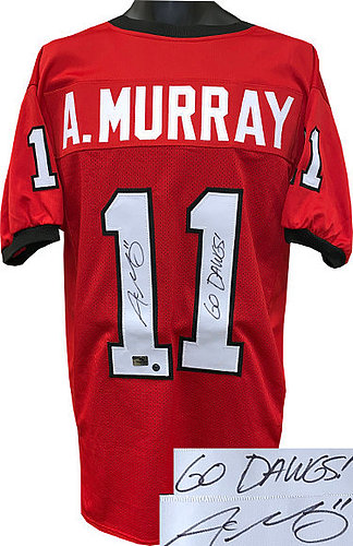 Aaron Murray Autographed Signed Memorabilia Red Custom Stitched