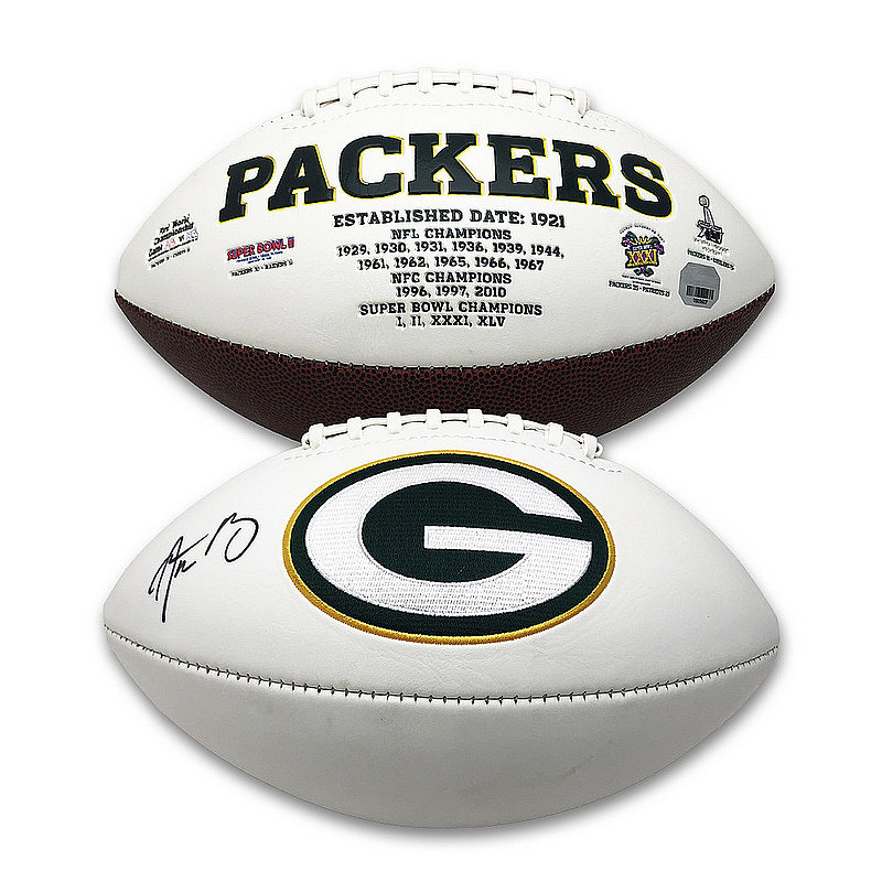 Autographed Footballs Green Bay Packers Signed Collectibles