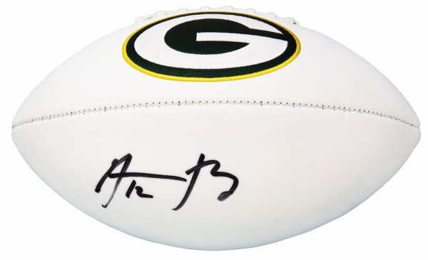 AARON RODGERS Autographed Duke Metallic Packers Logo Football FANATICS -  Game Day Legends