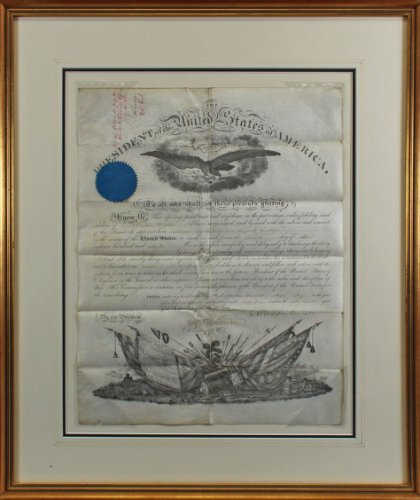 Abraham Lincoln Autographed Signed & Framed 13.5X17 1861 Military Appointment Beckett