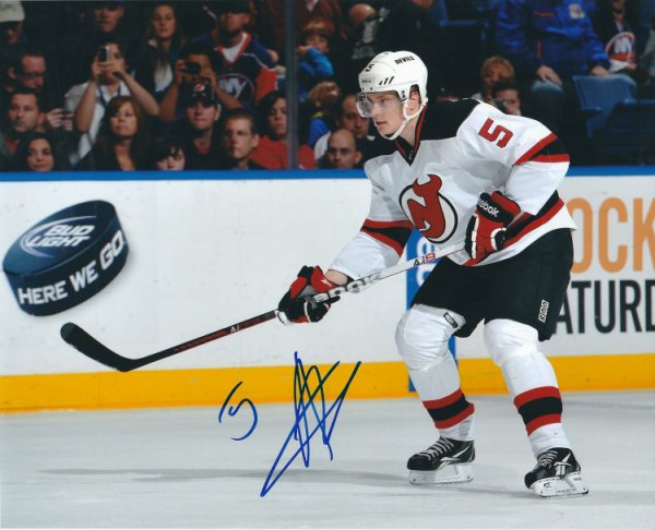 NEW JERSEY DEVILS ANDY GREENE SIGNED STADIUM SERIES 8X10