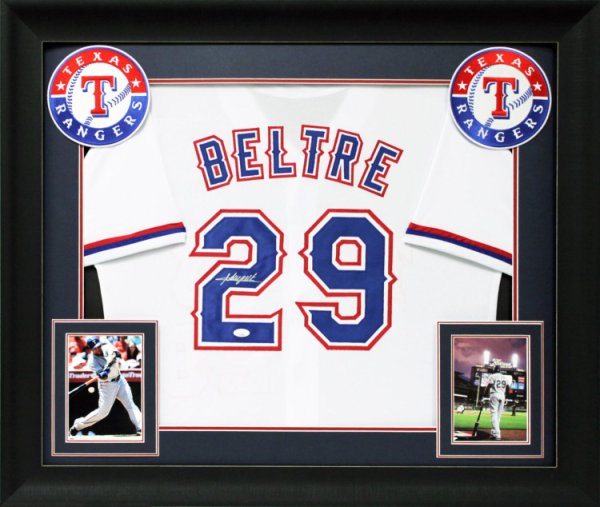 Adrian Beltre Autographed Signed Authentic White Pro Style Framed Jersey JSA
