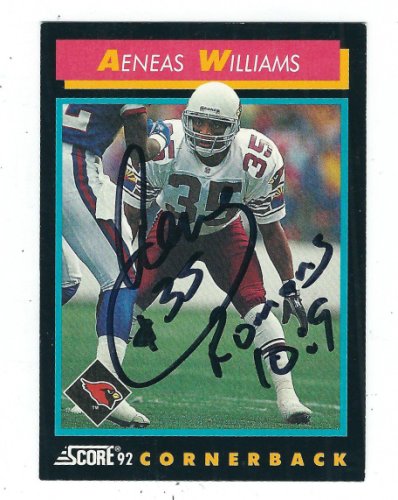 Aeneas Williams Autographed Signed Arizona Cardinals 1992 Score Card - Autographs
