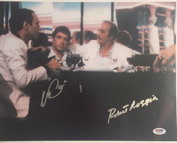 Al Pacino Autographed 11x14 Scarface Photo Tony Montana Chair Sitting PSA/DNA 
