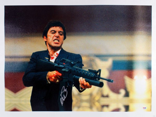 Al Pacino Autographed Signed Scarface Authentic 20X28 Canvas PSA/DNA Itp #4A98788 