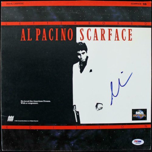 Al Pacino Autographed Signed Scarface Authentic Laserdisc Cover PSA/DNA