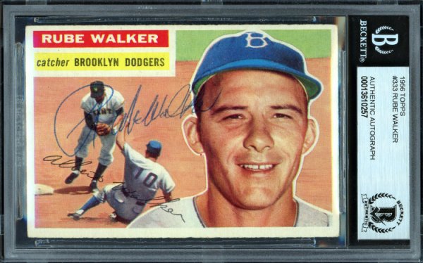 Brooklyn Dodgers Al Rube Walker Autographed Gray Jersey Best Wishes  PSA/DNA #X04119 - Mill Creek Sports
