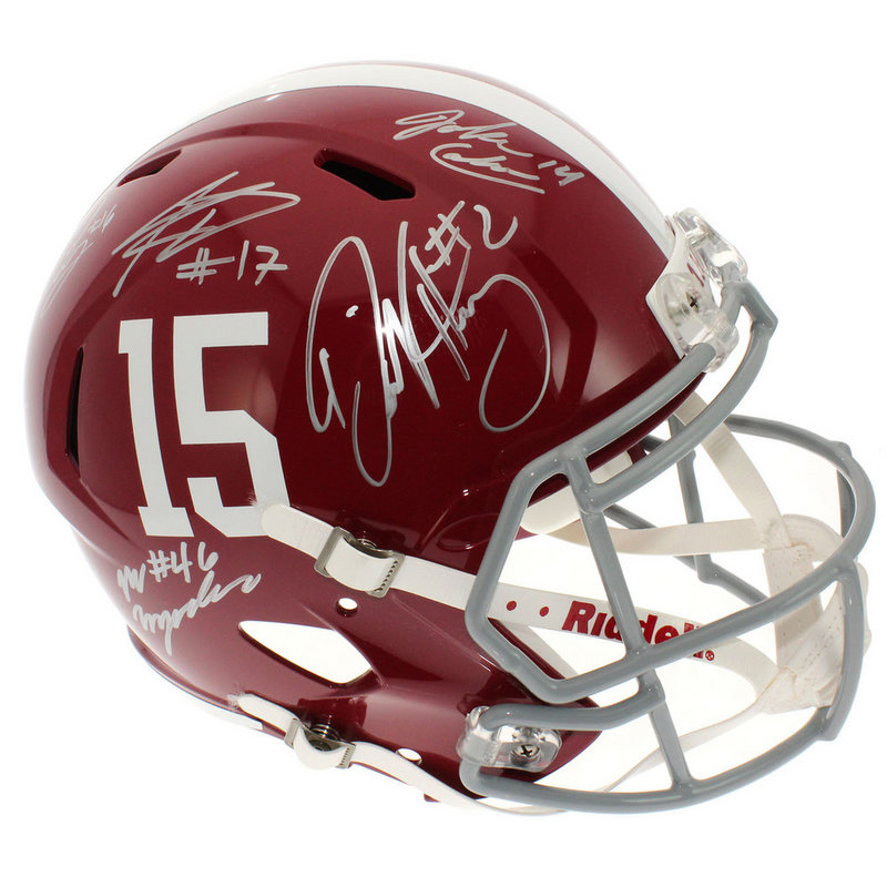 Alabama Crimson Tide Autographed Signed Team Riddell Speed Replica