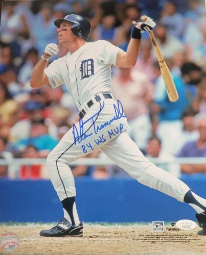 Alan Trammell Autographed Detroit Tigers 16x20 Photo #3 - Home Swinging