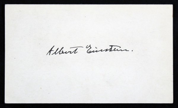 Albert Einstein Autographed Signed 3.25X5.5 Index Card Auto Graded Gem Mint 10! Beckett 