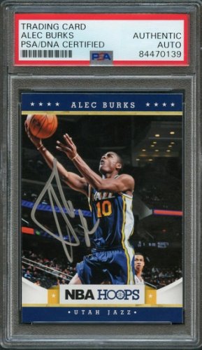 Alec Burks Autographed Signed 2012-13 NBA Hoops #233 Card Auto PSA Slabbed Jazz