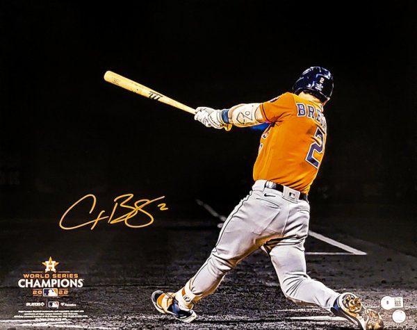 Alex Bregman Autographed Houston Custom Throwback Baseball Jersey - BAS COA