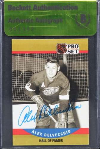 Alex Delvecchio autographed Hockey Card (Detroit Red Wings) Parkhurst #53