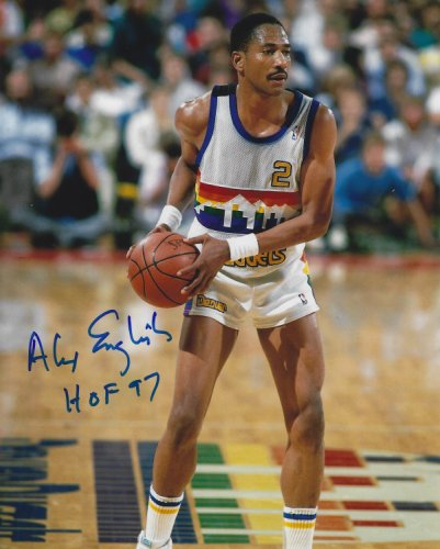 Alex English Autographed Signed HOF 97 8X10 Denver Nuggets Photo - Autographs