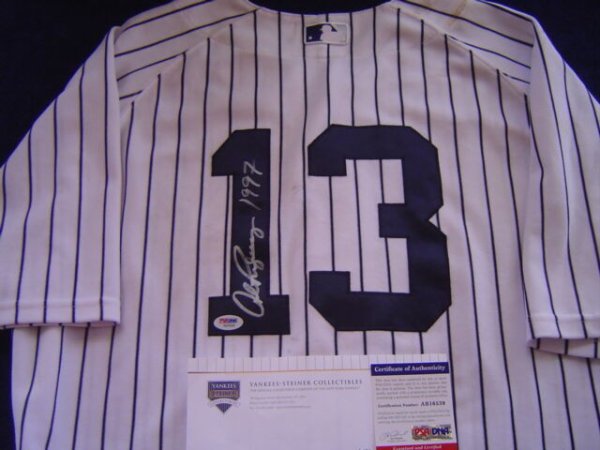 Alex Rodriguez Autographed Signed New York Yankees Game Used 1997 Rbi Bonds Jersey Steiner
