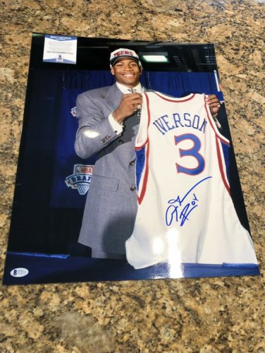 allen iverson autographed jersey