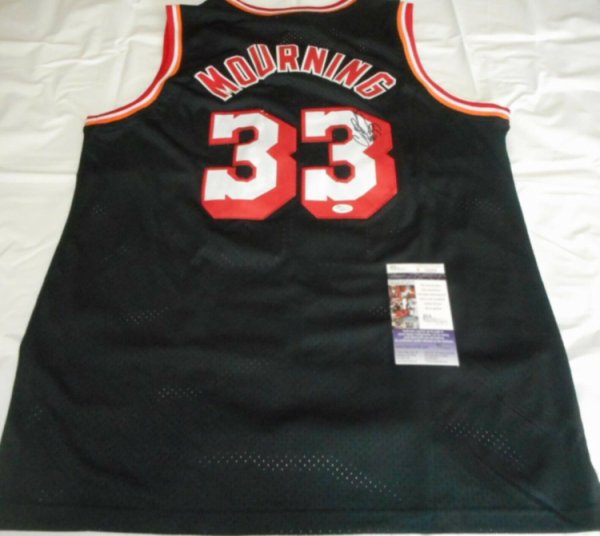 alonzo mourning signed jersey