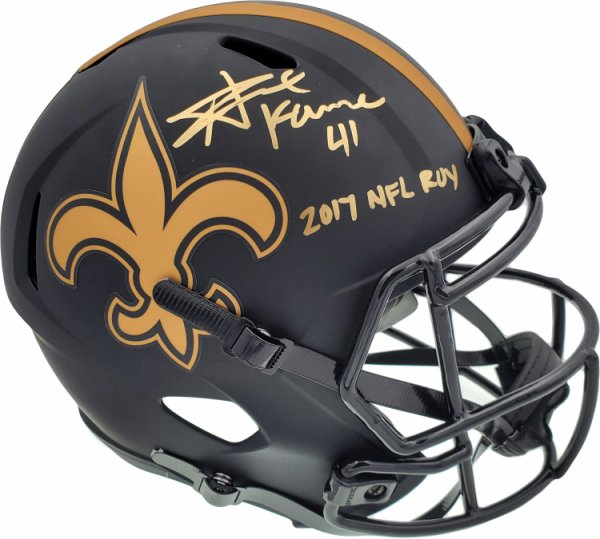 Alvin Kamara Signed New Orleans Saints Matte Black Speed Mini Helmet (JSA  COA)