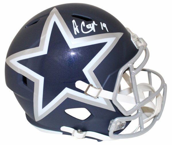 Amari Cooper Dallas Cowboys Signed Autograph Rare ICE Speed Mini Helmet JSA Witnessed Certified 