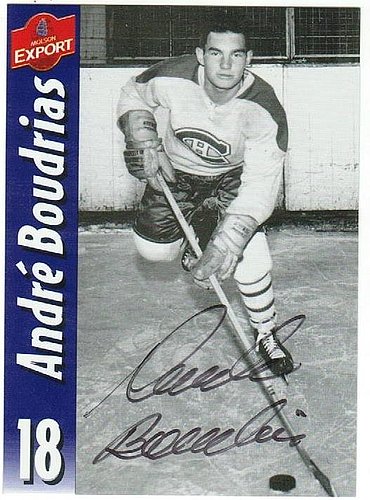Andre Boudrias Montreal Canadians Autographed Signed Molson Export Card - COA Included