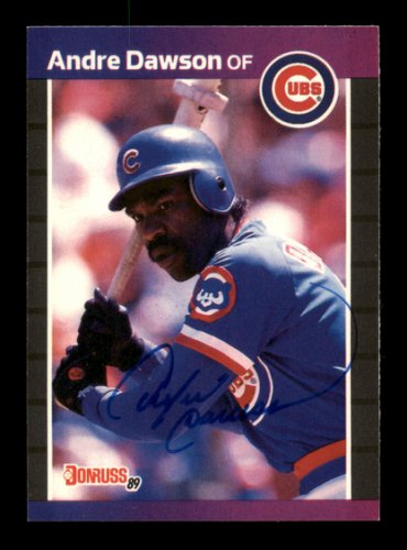 Framed Andre Dawson Chicago Cubs Autographed Blue Mitchell & Ness