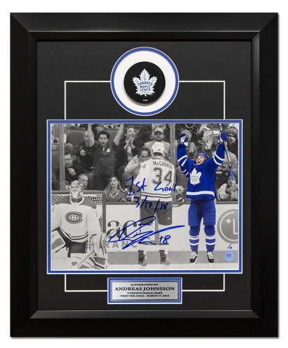 Mitch Marner Toronto Maple Leafs Signed 36x44 Framed Jersey Display 5