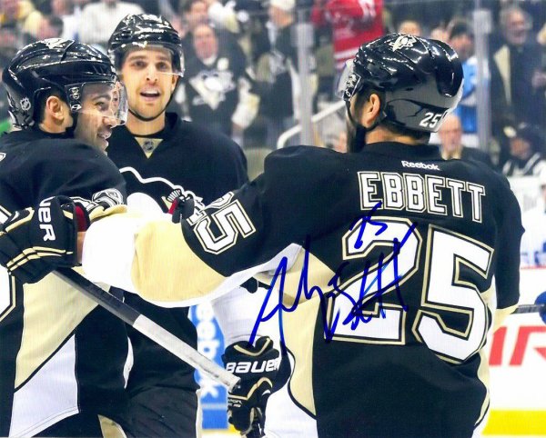 Andrew Ebbett Autographed Signed 8X10 Pittsburgh Penguins Photo - Main Line Autographs