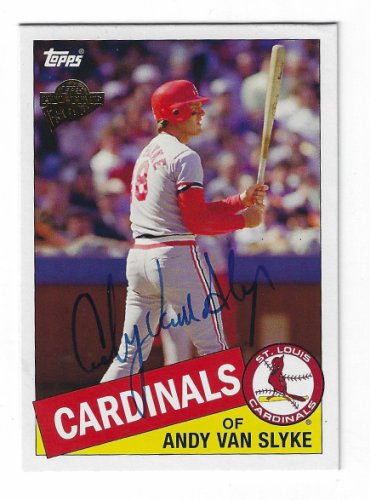 Autographed ANDY VAN SLYKE St. Louis Cardinals 1984 Donruss Card