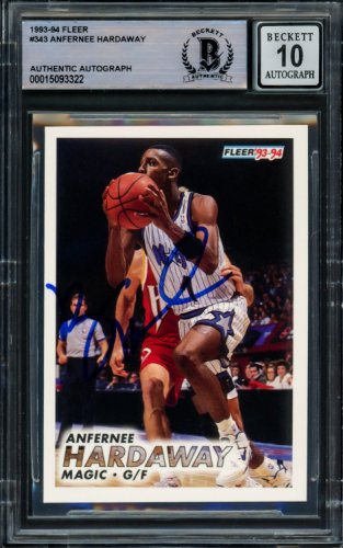 Orlando Magic Anfernee Penny Hardaway Autographed Gold Authentic