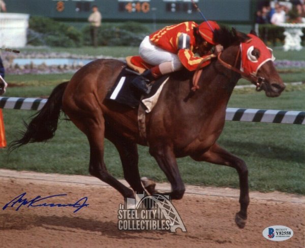 Angel Cordero signed Horse Racing 16x20 Photo w//Pincay Autographed Horse Racing Photos
