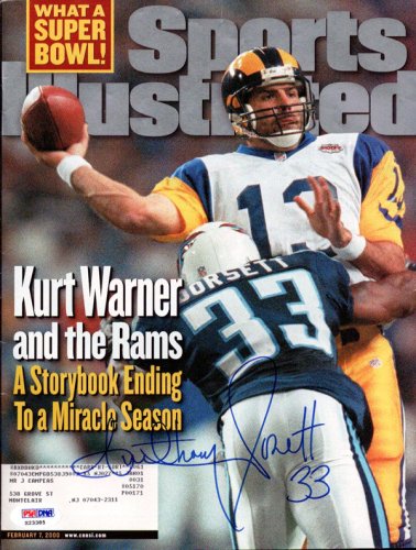 Anthony Dorsett Autographed Signed Sports Illustrated Magazine Tennessee Titans PSA/DNA