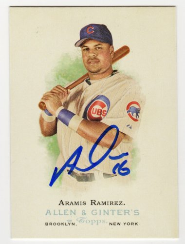 Aramis Ramirez Signed Chicago Cubs White Pinstripe Majestic Replica  Baseball Jersey w/Go Cubs Go