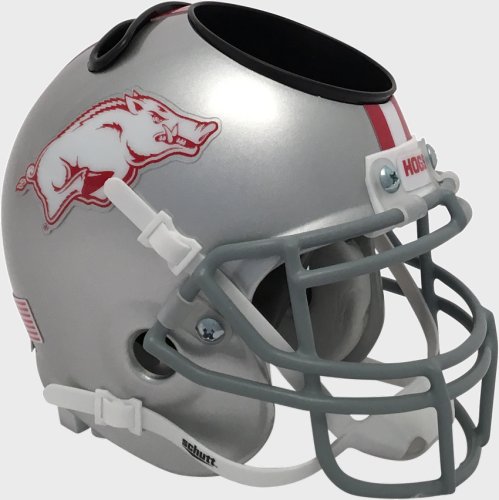Arkansas Razorbacks Miniature Football Helmet Desk Caddy Grey