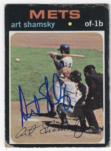 Autographed New York Mets Art Shamsky 8 x 10 Photograph