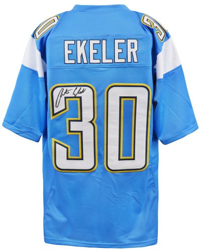 Austin Ekeler framed autographed dark blue jersey