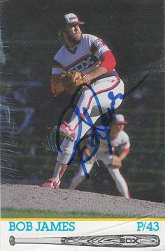 Autographed Signed 1986 Team Issued Card Bob James White Sox - Certified Authentic