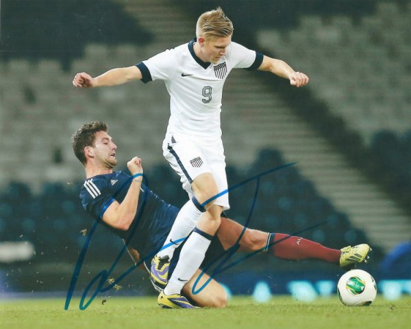 Autographed Signed Aron J Hannsson Usa Men's Olympic Soccer 8X10 Photo With COA - Autographs