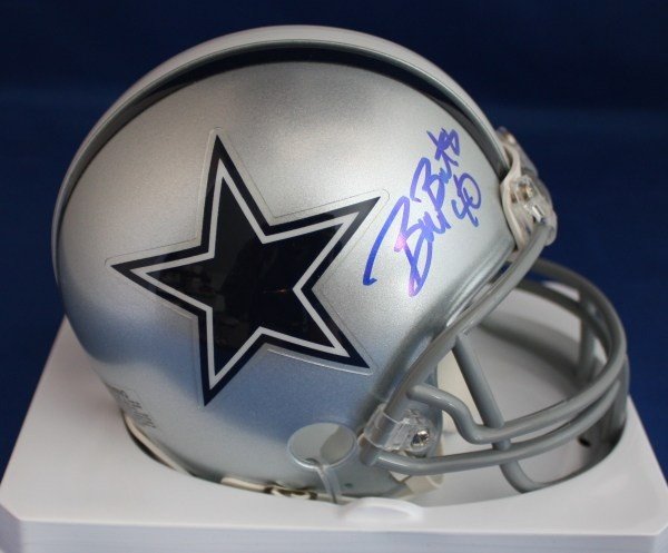 Autographed/Signed Bill Bates Dallas Dark Blue Football Jersey PSA/DNA COA 
