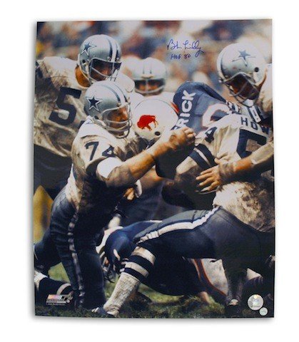 Bob Lilly Signed Framed Dallas Cowboys Custom Thanksgiving Jersey with HOF 80 Inscription