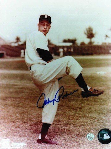 Johnny Podres autographed baseball card (Brooklyn Dodgers