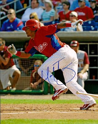 Autographed Signed Michael Martinez Photo Philadelphia Phillies