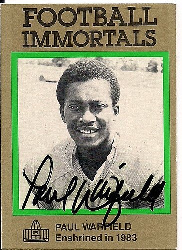 Autographed Signed Paul Warfield Miami Dolphins Football Immortals Card - Certified Authentic