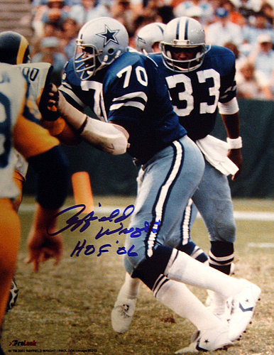 Autographed Signed Rayfield Wright 11x14 Photo - Certified Authentic