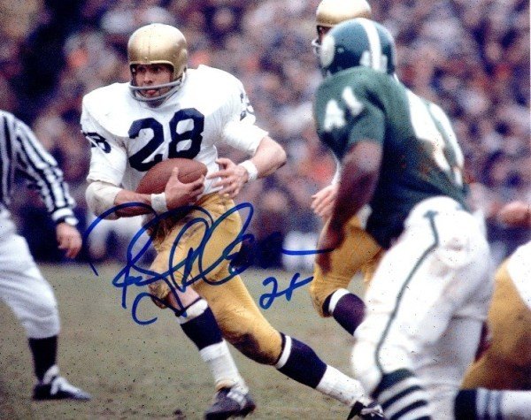 Rocky Bleier Notre Dame Steelers Signed 8 X 10 Photo Autographed