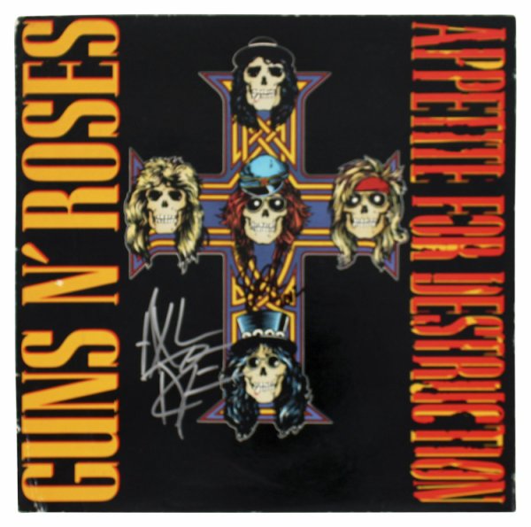 Axl Rose Autographed Signed & Slash Guns N' Roses Authentic Album Cover Beckett 