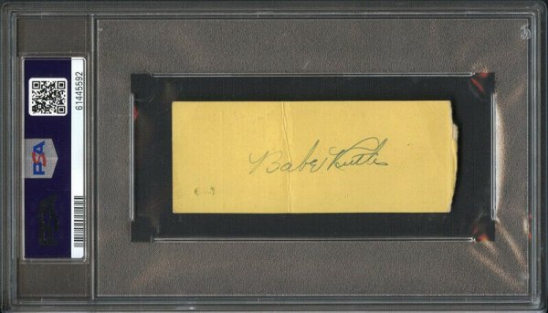 Babe Ruth Autographed Signed 1926 Home Run #346 Original Ticket PSA DNA New York Yankees