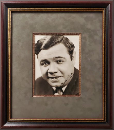 Babe Ruth Autographed Signed Framed 6X8 Photo New York Yankees Auto Grade 9 PSA/DNA