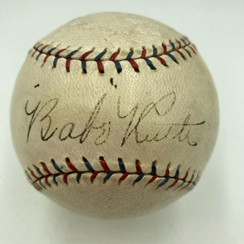 Babe Ruth Autographed Signed The Finest Single 1918 American League Baseball JSA COA