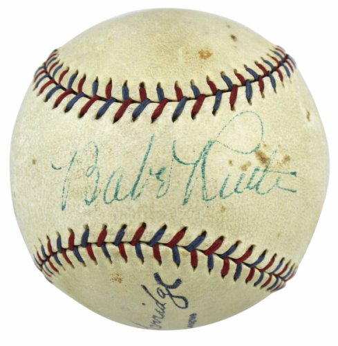 Babe Ruth Autographed Signed Yankees Authentic 1931-34 Harridge Oal Baseball PSA & JSA