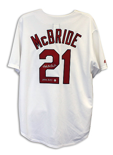 Bake McBride Signed St. Louis Cardinals Jersey Inscribed